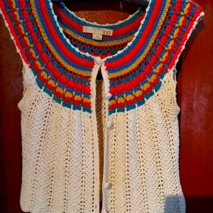Rainbow Crocheted Top